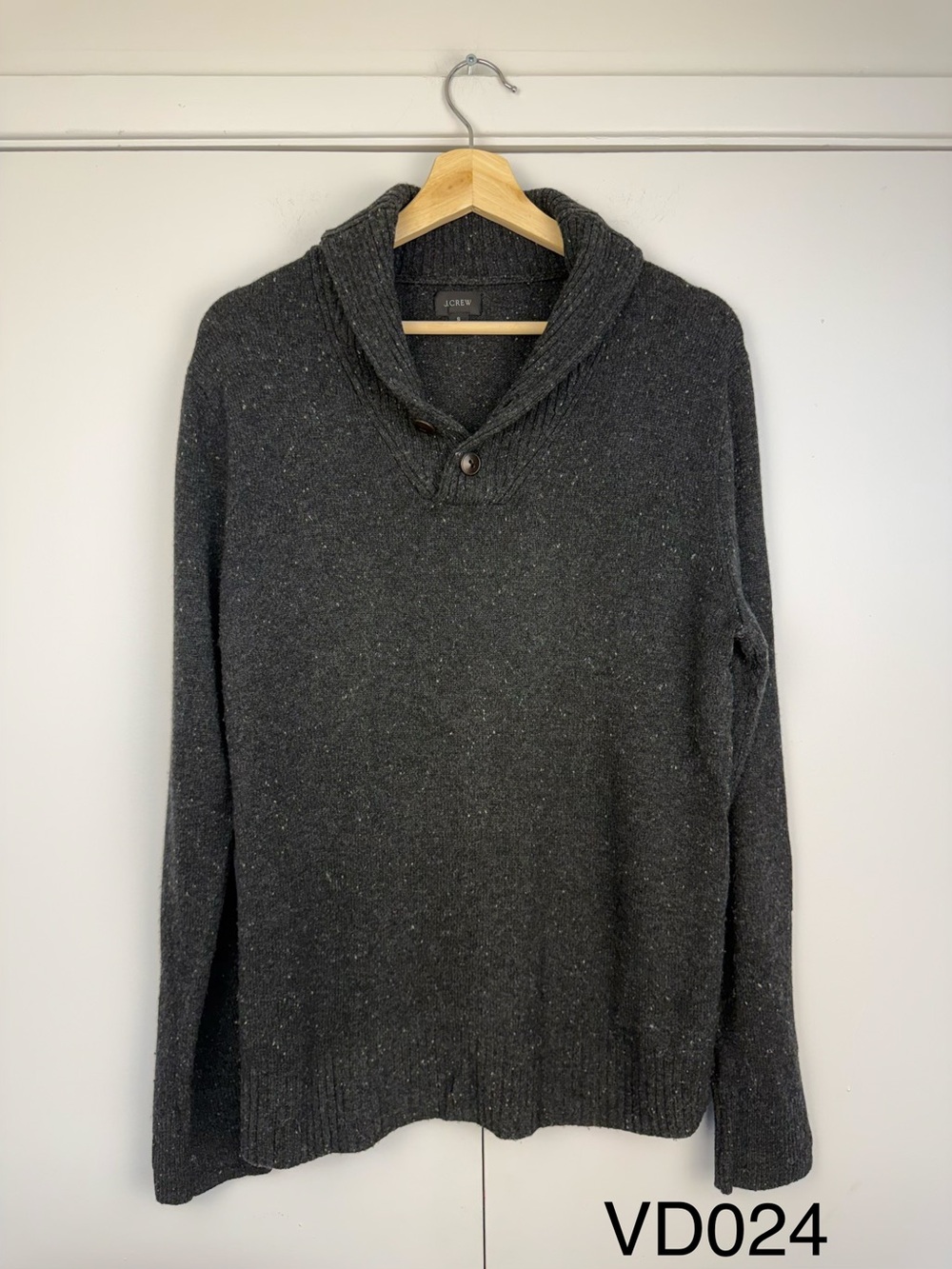 J.Crew Rugged Merino Shawl Collar Donegal Sweater Men's S